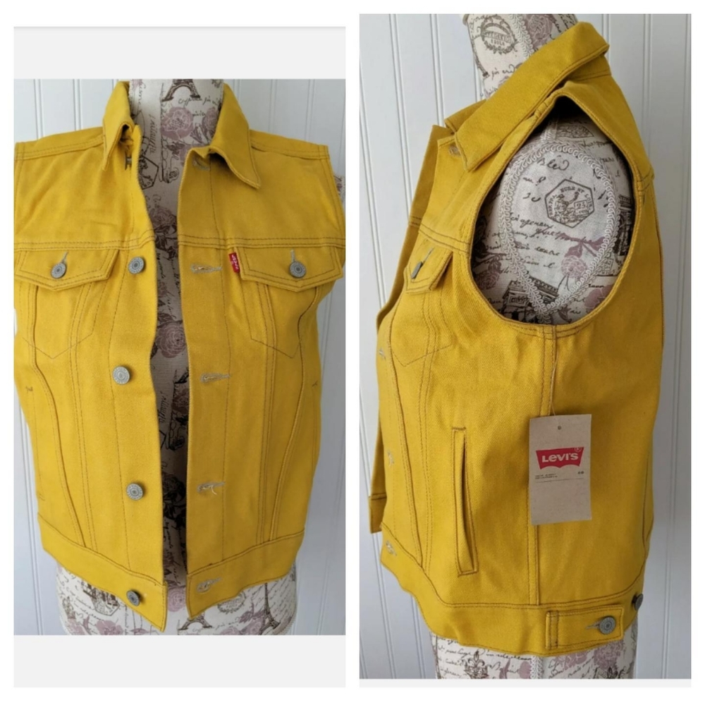 Levis Mustard Yellow Denim Jean Vest